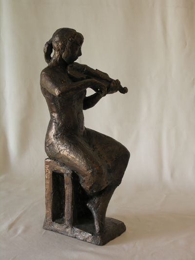 Violistinde i bronce